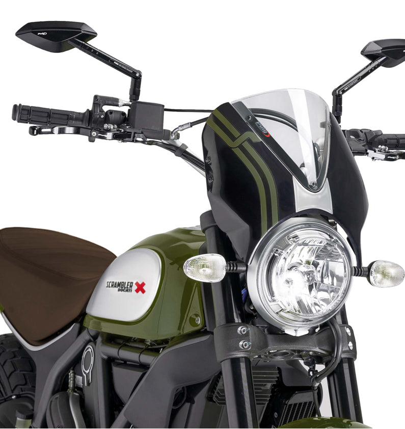 DUCATI SCRAMBLER 800 ICON DARK [2025] – RetroVision frontrutevisir – svart
