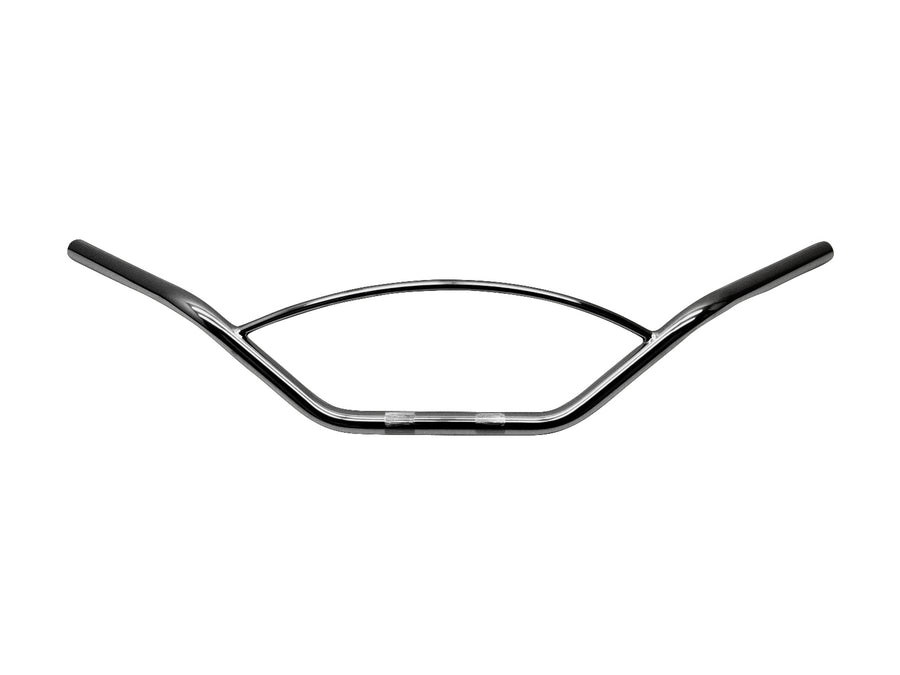 Motorsykkeldriver Ø 25 - Styret med avrundet Strut ø 12 mm, 870 mm bred, svart