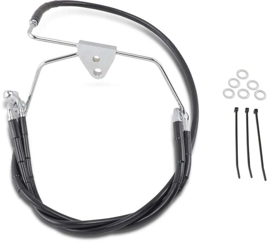 harley davidson flhtcui [DRAG SPECIALTIES] - Extended Black Vinyl Brake Line Kit