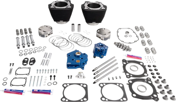 Harley-Davidson FLSTFI 1923 Softail Fat Boy Gray Ghost 117 [2026] - 132" Power Package Motorleistungs-Kit – Oberfläche: Schwarz, Nicht hervorgehobene Kühlrippen – Bild 1