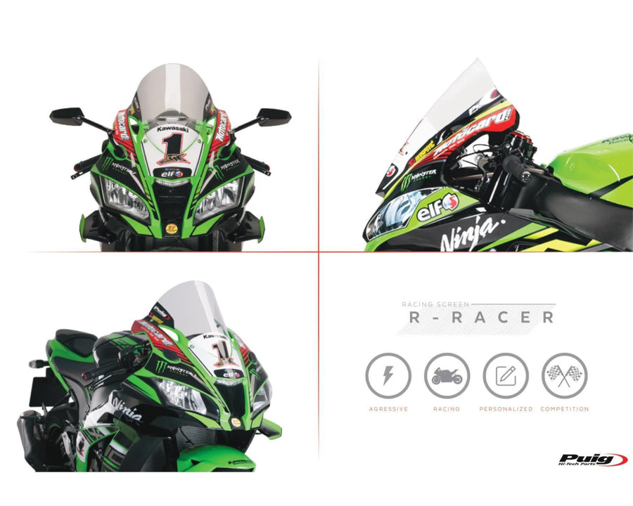 KAWASAKI ZX-10RR NINJA PERFORMANCE [2018] – R-Racer-skjerm – Gjennomsiktig