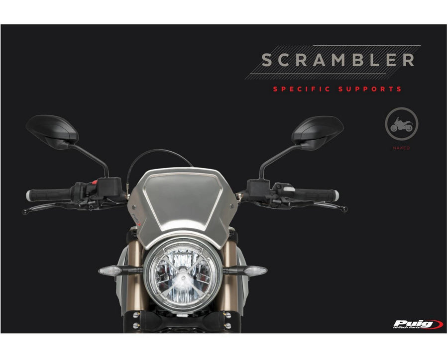 TRIUMPH SCRAMBLER 1200X [2025] – ALU frontplate – sølv