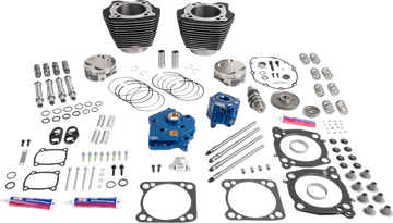 Harley-Davidson FLFBS 1923 Softail Fat Boy 117 [2026] - 132" Power Package Motorleistungs-Kit – Oberfläche: Schwarz, Hervorgehobene Lamellen – Bild 1