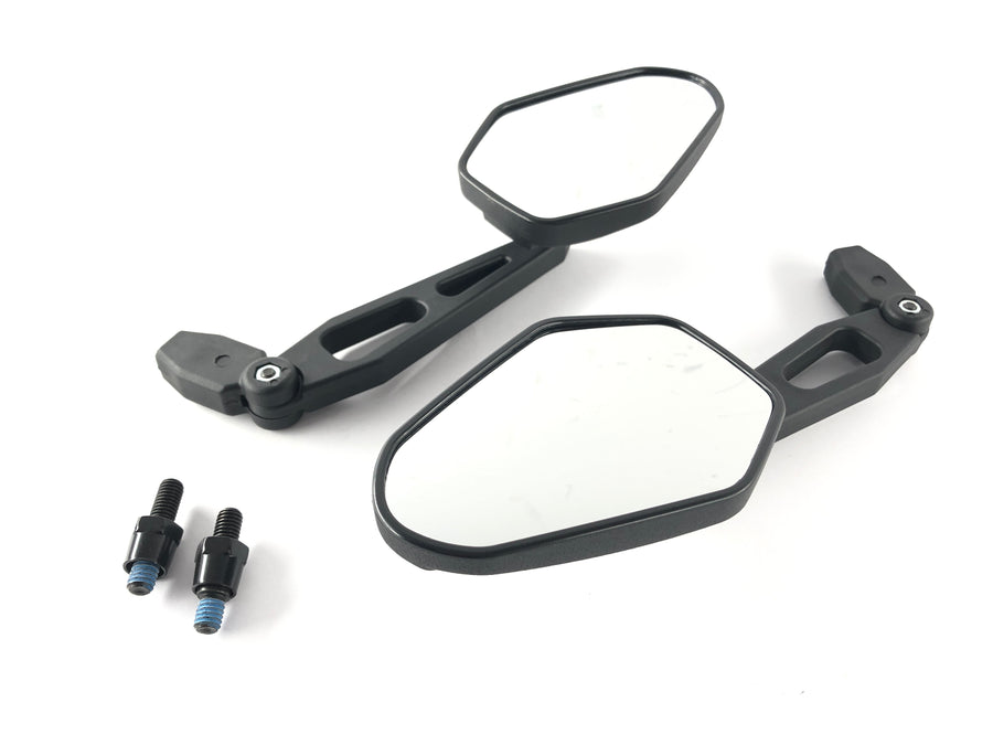 Universal Mirror Diego [lagervarer] -Abs Black Adapter 2x M8-R e-testet