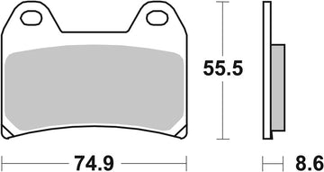 Moto Guzzi Stelvio 1200 8V [BREMBO] - Konkurranse karbon keramiske bremseklosser - 07BB19RC