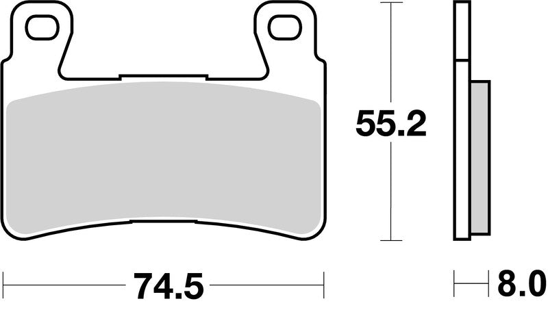 Honda Vtr 1000 [BREMBO] - Konkurranse karbon keramiske bremseklosser - 07HO45RC