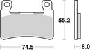 Honda Vtr 1000 [BREMBO] - Konkurranse karbon keramiske bremseklosser - 07HO45RC