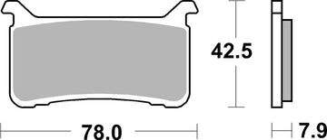Honda Cmx 1100 Rebel [BREMBO] - Konkurranse karbon keramiske bremseklosser - 07HO63RC