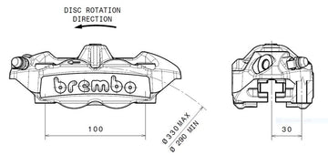 Ducati Diavel 1200 [BREMBO] - M4 foran venstre bremsekaliper titan Ø34mm - 0