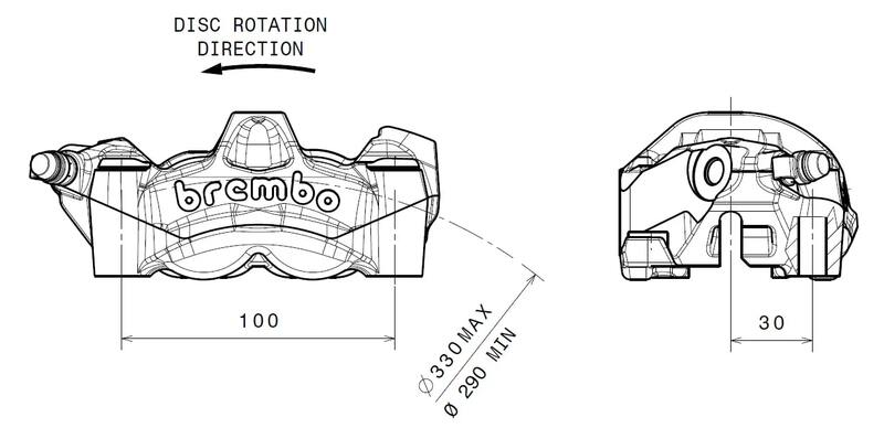 Honda Cb 1000 [BREMBO] - M50 foran venstre bremsekaliper titan Ø30mm