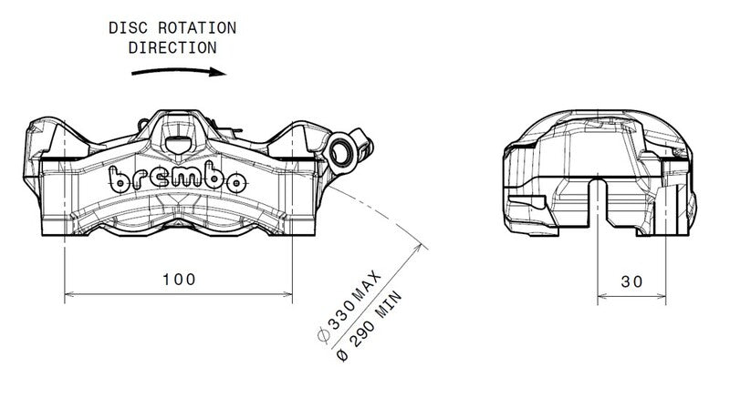 Honda Cb 1000 [BREMBO] - Stylema bremsekaliper foran høyre naturlig