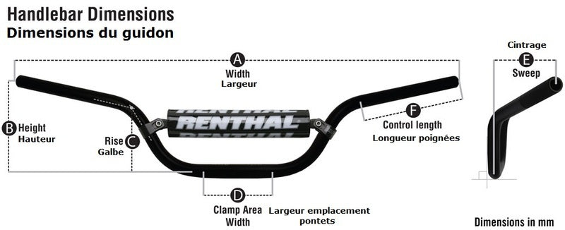 Aprilia Tuareg 660 [RENTHAL] - Styre 609 Fatbar