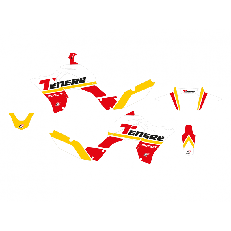 Yamaha Ténéré 700 Rally [BLACKBIRD] - Rally Ride Graphics Kit – Rød