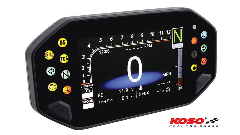 Yamaha Xsr 900 [KOSO] - Digital multifunksjonscockpit RX-4 for MT-07/09, XSR 700/900