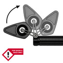 Mo.View Blade Flip Motorcycle Mirror, Diamond, Black [Motogadget]-1