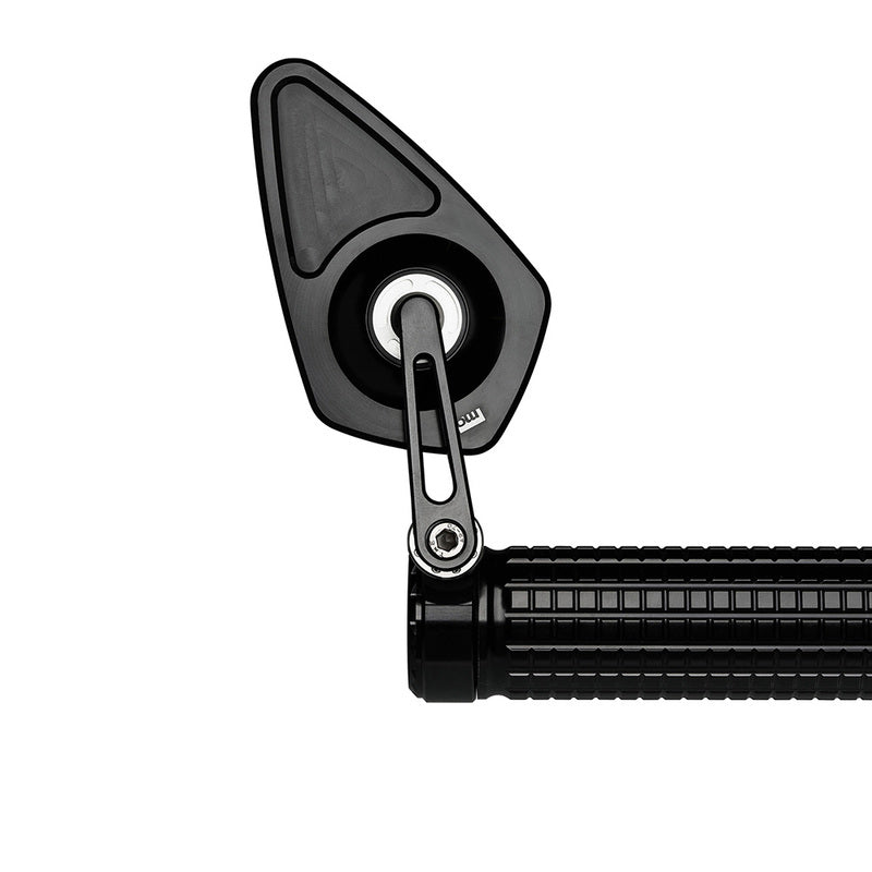Mo.View Blade Flip Motorcycle Mirror, Diamond, Black [Motogadget]
