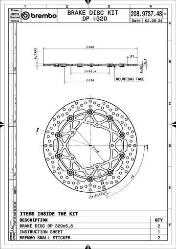 Yamaha Yzf R6 [BREMBO RACING] - OPPGRADERING Supersport runde flytende bremseskiver - i par