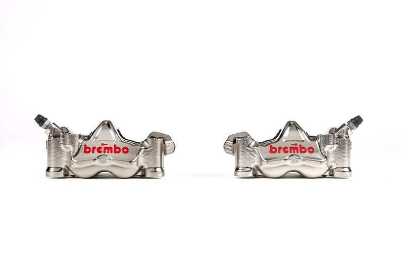 Kawasaki Zx-10Rr [BREMBO RACING] - Par GP4RX - 1 mm bremsekalipere (CNC-maskinert - forkrommet) (med klosser)