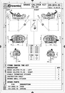 Hyperstrada 821 [BREMBO RACING] - Par GP4RX - 1 mm bremsekalipere (CNC-maskinert - forkrommet) (med klosser)