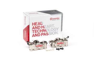 Yamaha Sp [BREMBO RACING] - Par GP4RX - 18 mm bremsekalipere (CNC-maskinert - forkrommet) (med klosser)