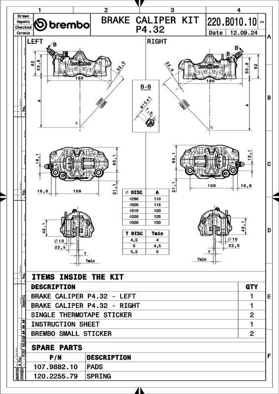 Yamaha Tracer 9 [BREMBO RACING] - Par GP4RX - 18 mm bremsekalipere (CNC-maskinert - forkrommet) (med klosser)