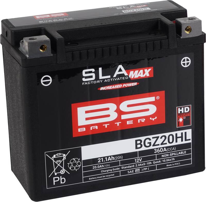 Harley Davidson Fls [BS BATTERY] - SLA vedlikeholdsfri batterifabrikk aktivert - BGZ20HL