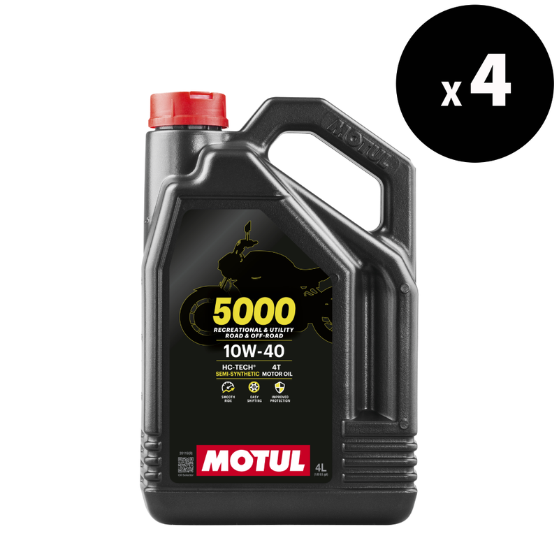 Motorolje 5000 4T 10W40, 4 liter, 4-pack [Motul]