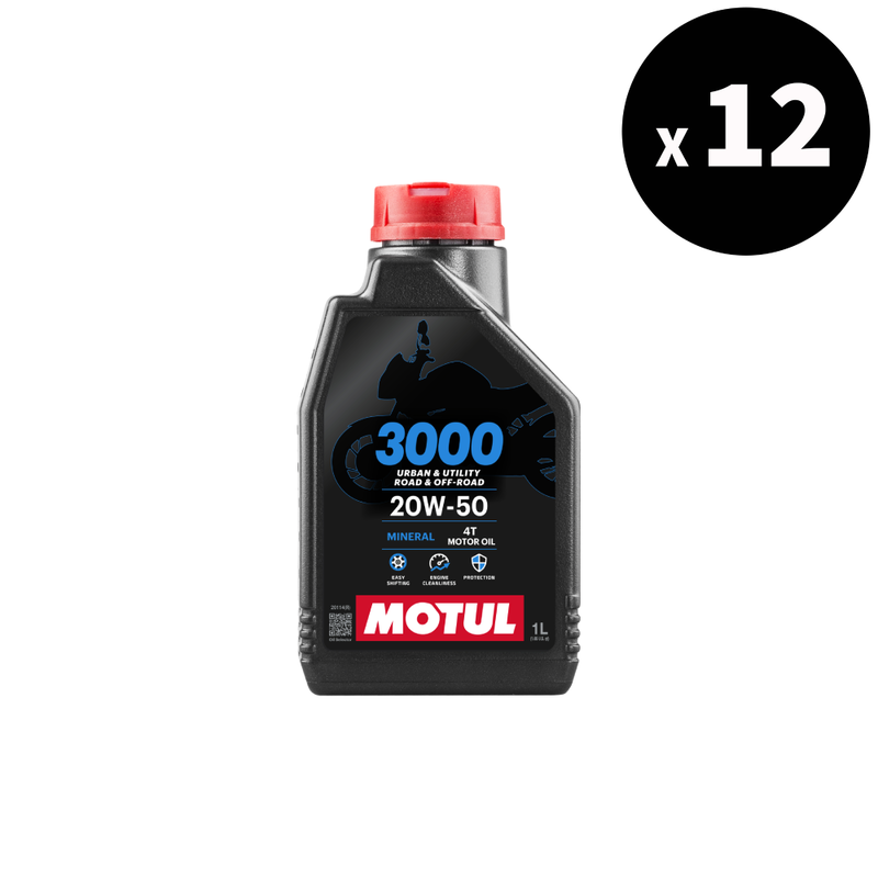 3000 4T Motorolje 20W50 1L 12-pack [Motul]