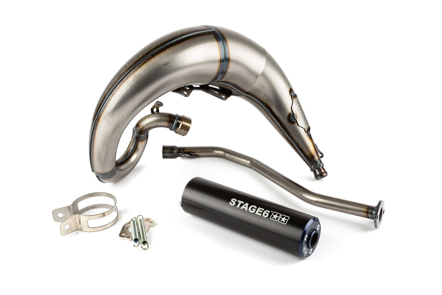 Beta RR SM 50 2T - Auspuff Streetrace High Mount links blau schwarz