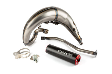Beta RR Enduro 50 2T - Exhaust Streetrace High Mount venstre rød svart