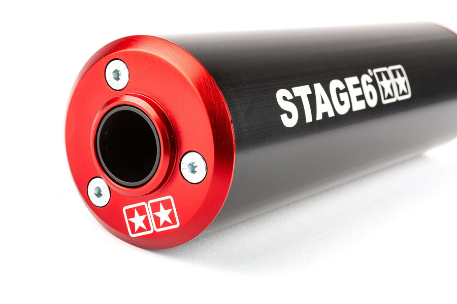 Peugeot XP6-Enduro 50 2T AM6 - Auspuff Streetrace Rot Schwarz