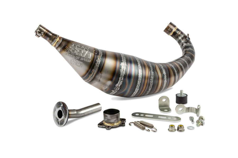 Derbi Senda X-Race SM '05 - '10 50 2T D50B0 - Auspuff R/T Schwarz Türkis
