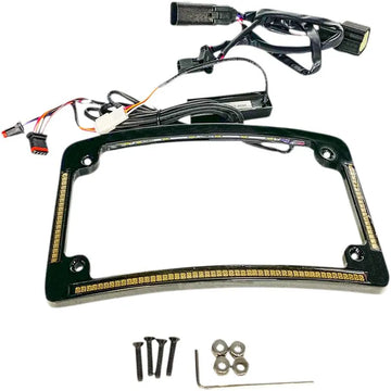 harley davidson flhr [CUSTOM DYNAMICS] – LED-radius nummerskiltramme - 0