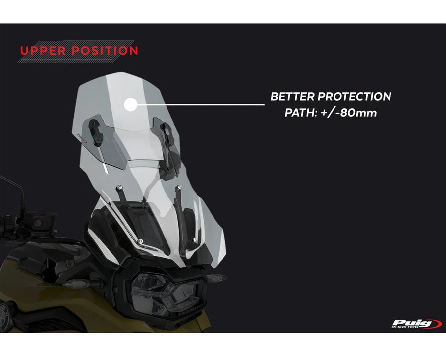 BMW F 750 GS [2024] – Justerbar frontrute – kraftig tonet