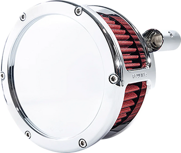 Harley-Davidson FXSE 1800 Pro Street Breakout CVO [2016-2017] - BA Luftfilterkit – Oberfläche: Verchromt, Rot – Bild 1