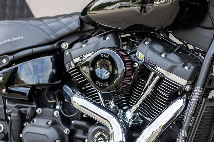 Harley-Davidson Xl 1200 Xs Forty Eight Special [2020] - Stealth Luftfilterabdeckung – Oberfläche: Schwarz – Oberfläche: Schwarz, Glänzend – Design: Mini Teardrop – Bild 3