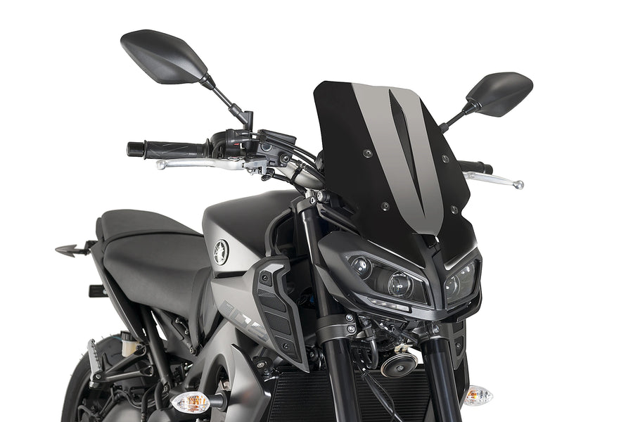 YAMAHA MT-09 SP [2020] - New Generation Touring Windshield | Svart | PUIG 9377N