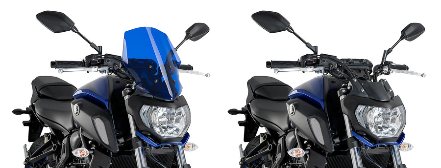 YAMAHA MT-07 [2020] - New Generation Touring Windshield | Blå | PUIG 9667A