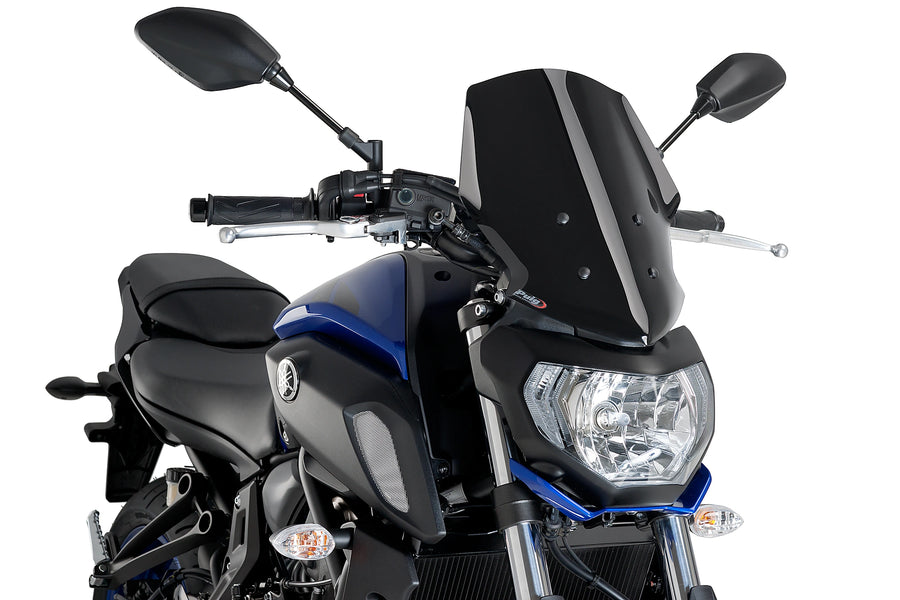 YAMAHA MT-07 [2020] - New Generation Touring Windshield | Svart | PUIG 9667N