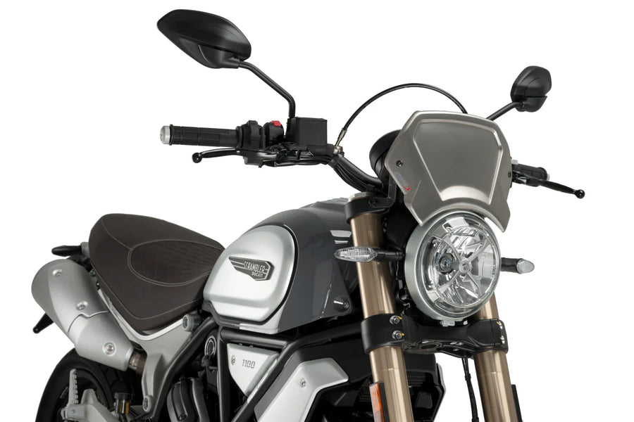 DUCATI SCRAMBLER 1100 DARK PRO [2025] – ALU frontplate – sølv