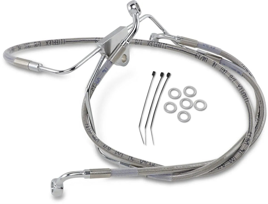 harley davidson flhtc [DRAG SPECIALTIES] - Forlenget bremselinjesett i rustfritt stål