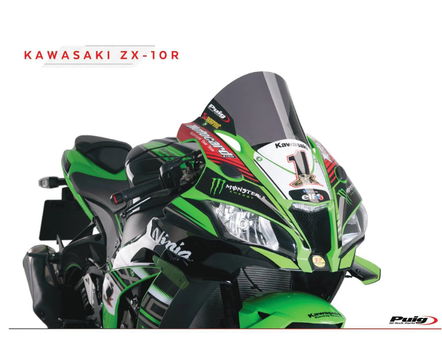 KAWASAKI ZX-10RR NINJA PERFORMANCE [2018] – R-Racer-skjerm – sterkt tonet