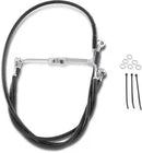 Harley Davidson Flhr [DRAG SPECIALTIES] - Black Vinyl Extended Brake Line Kit