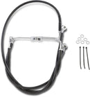Harley Davidson Flhr [DRAG SPECIALTIES] - Black Vinyl Extended Brake Line Kit