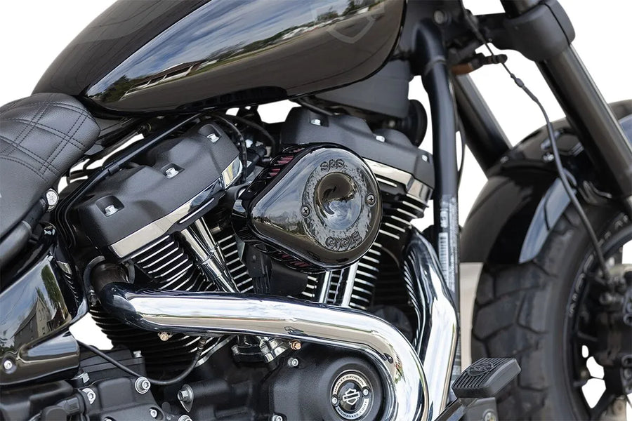 Harley-Davidson FLI 1868 Hydra-Glide Revival 114 [2024] - Mini Teardrop Stealth Luftfilter-Kit – Oberfläche: Schwarz – Bild 5