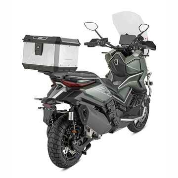 ALPINA Monolock Topcase aus Aluminium natur – 44 Liter, mit Universalplatte und Montagekit