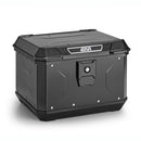 ALPINA Monolock toppkoffert laget av aluminium, svart - 44 liter, med universalplate og monteringssett