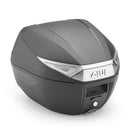 C30NT - Monolock toppkoffert med plate – svart, med transparente reflekser