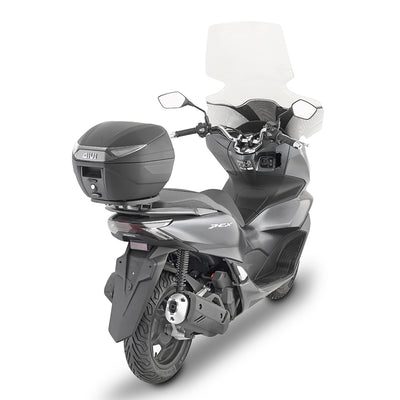 C30NT - Monolock toppkoffert med plate – svart, med transparente reflekser