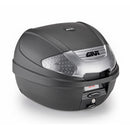 E300 - Monolock toppkoffert, 30 L., sort - reflektor med sølvbelegg, med plate